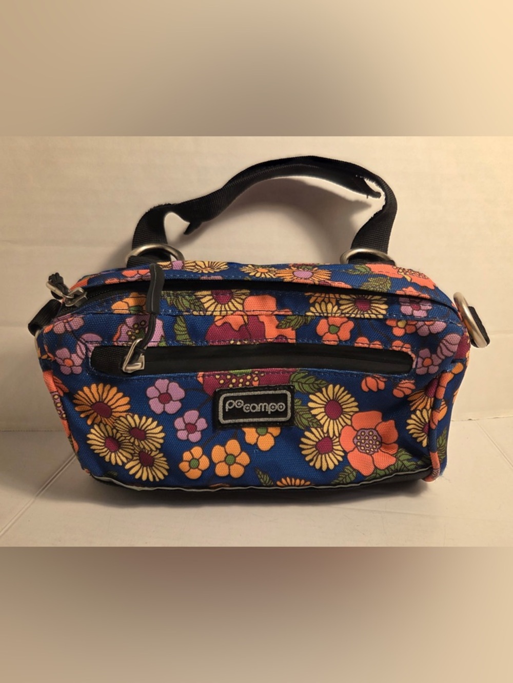 Po Campo Kinga Handlebar Bag Flora Blue Flowers